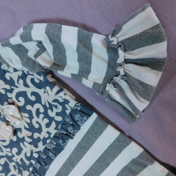 Owls & Bats Gray & Cream 2 piece set pant & top - Picture 4 of 8